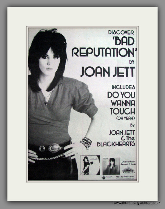 Joan Jett & The Blackhearts Bad Reputation. Original Advert 1982 (ref AD12499)