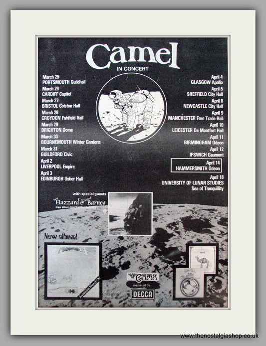 Camel In Concert. UK Tour Dates 1976. Vintage Advert 1976 (ref AD9682)