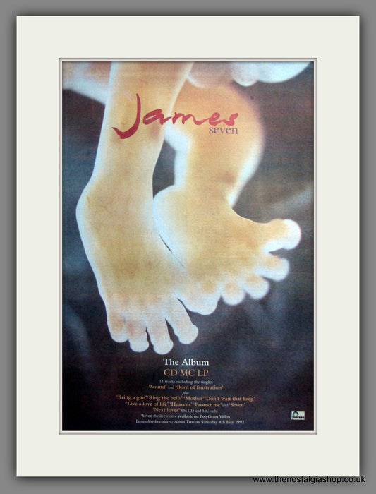 James Seven The Album. Original Advert 1992 (ref AD12502)