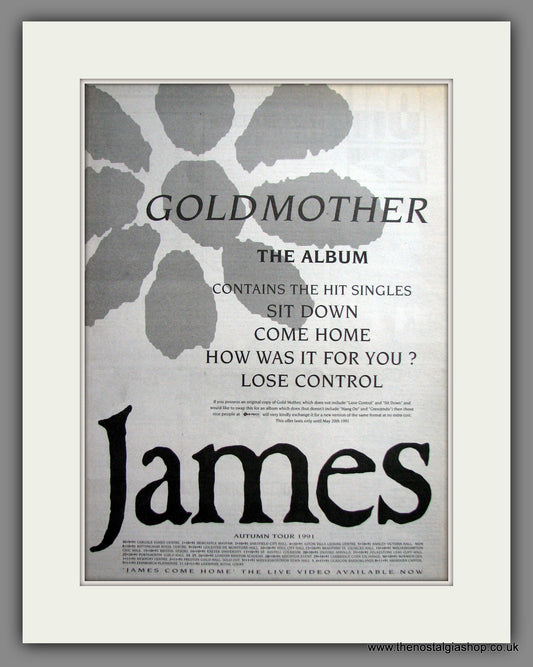 James Gold Mother. Original Advert 1991 (ref AD12506)