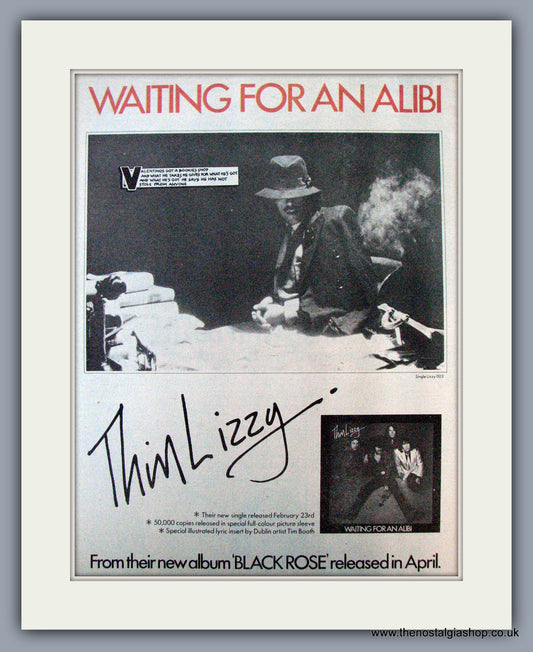 Thin Lizzy. Waiting For An Alibi. Vintage Advert 1979 (ref AD9688)