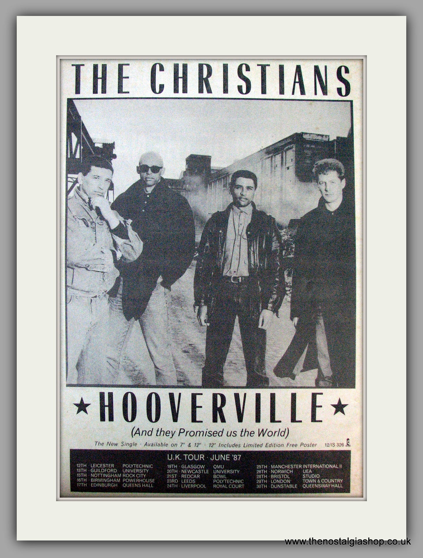 Christians (The) Hooverville. Vintage Advert 1987 (ref AD9690)