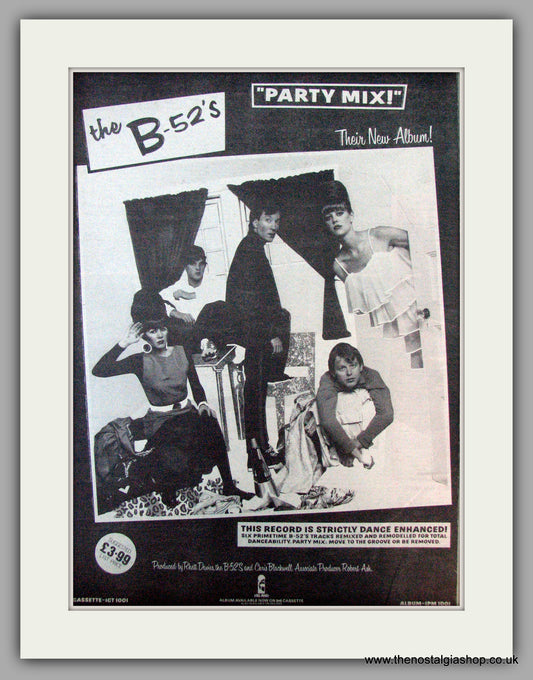 B-52's. Party Mix. Vintage Advert 1981 (ref AD9692)