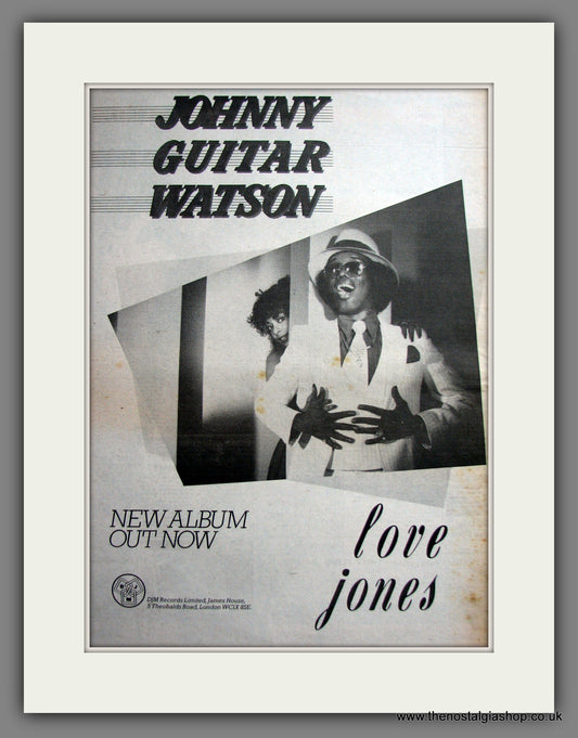 Johnny Guitar Watson Love Jones. Original Advert 1980 (ref AD12513)