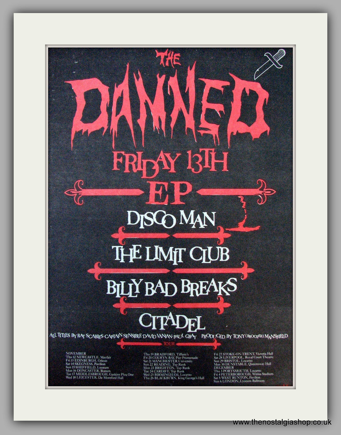 Damned (The) Friday 13th EP. Vintage Advert 1981 (ref AD9694)