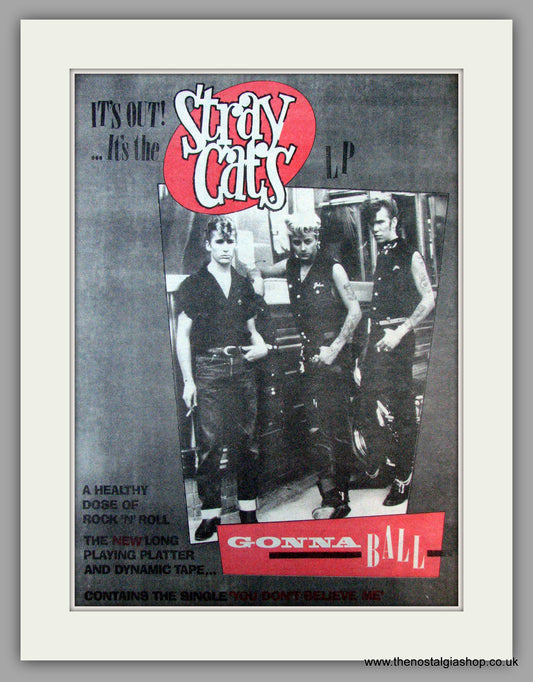 Stray Cats. Gonna Ball. Vintage Advert 1981 (ref AD9695)