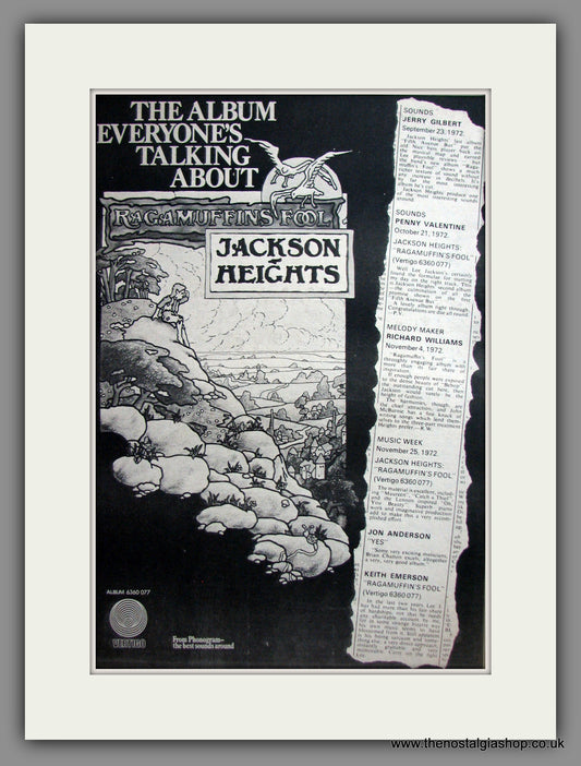 Jackson Heights Ragamuffins Fool. Original Advert 1973 (ref AD12515)