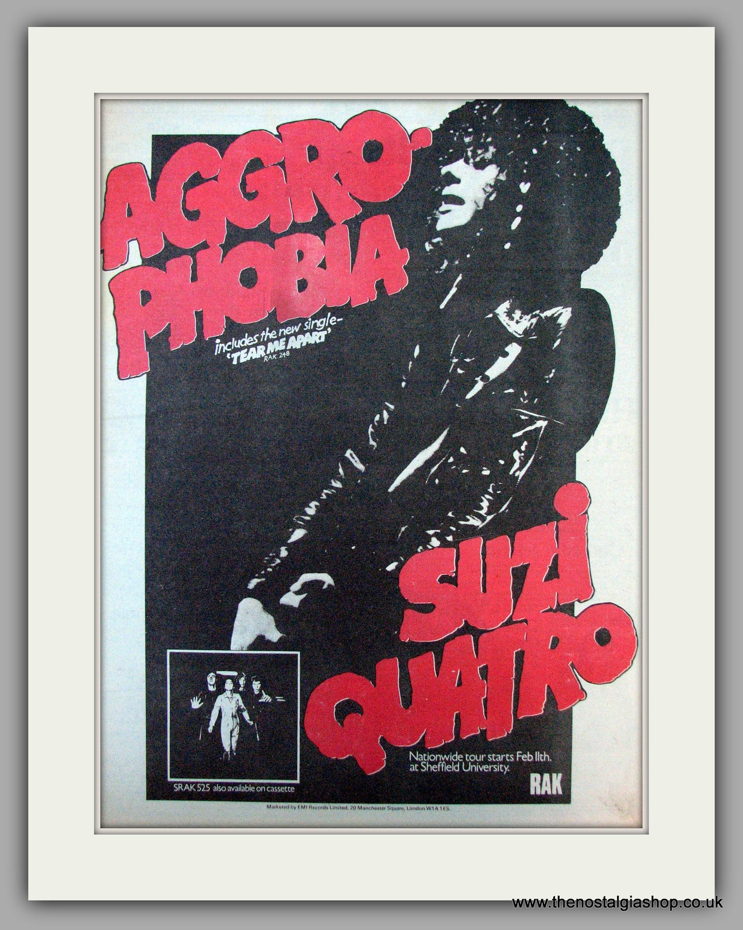 Suzi Quatro. Aggro-Phobia. Vintage Advert 1977 (ref AD9698)