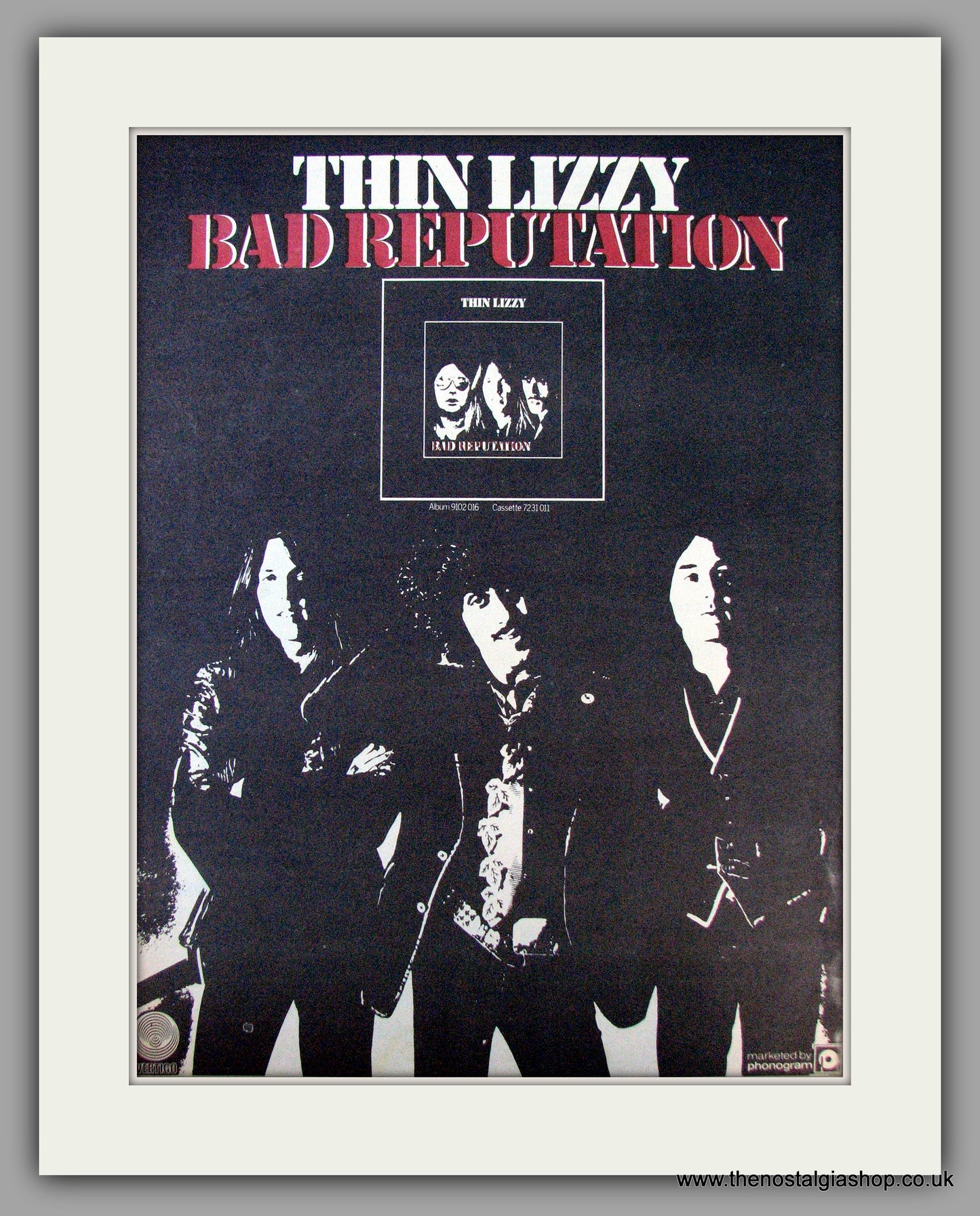 Thin Lizzy. Bad Reputation. Vintage Advert 1977 (ref AD9699)