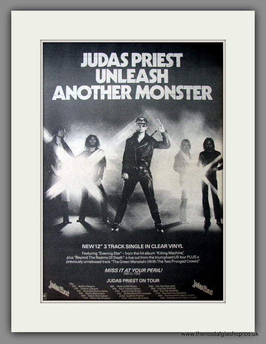 Judas Priest New Album Tour Dates. Original Advert 1979 (ref AD12526)