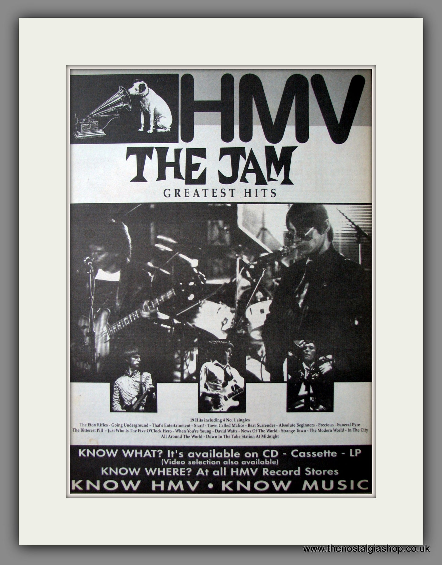 Jam (The) Greatest Hits. Original Advert 1991 (ref AD12530)