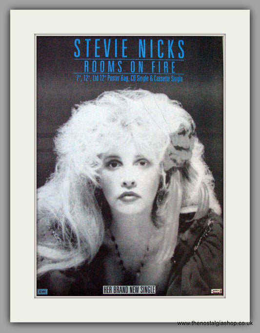 Stevie Nicks. Rooms On Fire. Vintage Advert 1989 (ref AD9709)