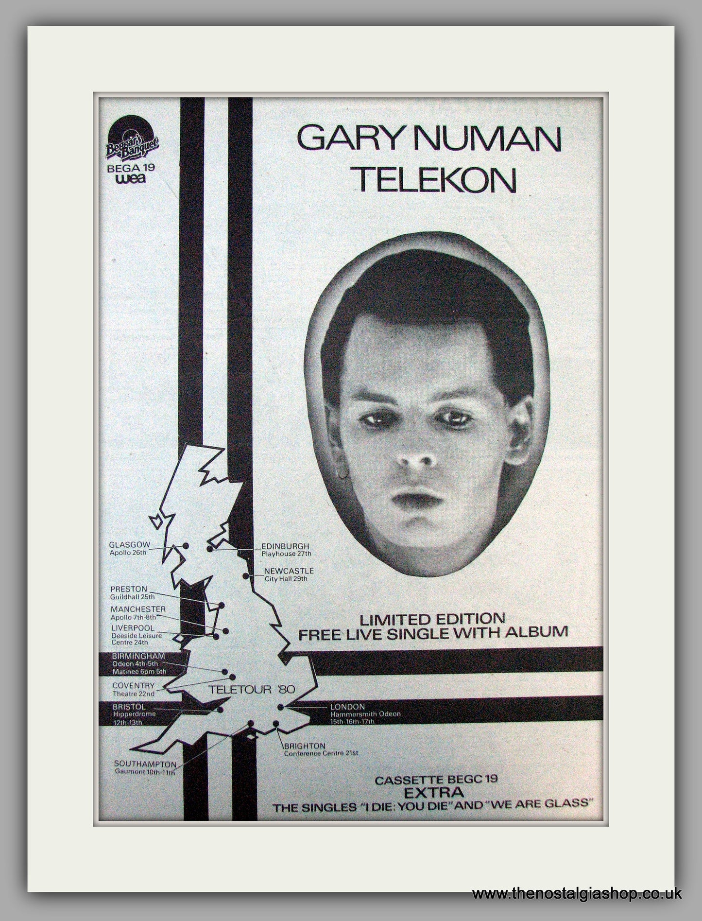 Gary Numan. Telekon. Vintage Advert 1980 (ref AD9714)