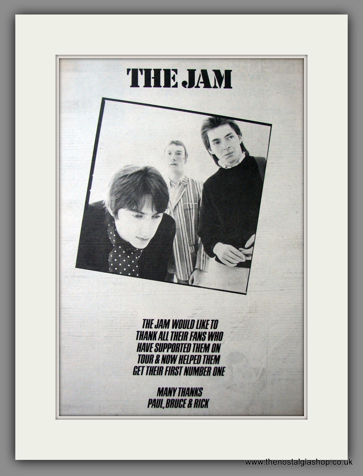 Jam (The) Thank You. Original Advert 1980 (ref AD12538)