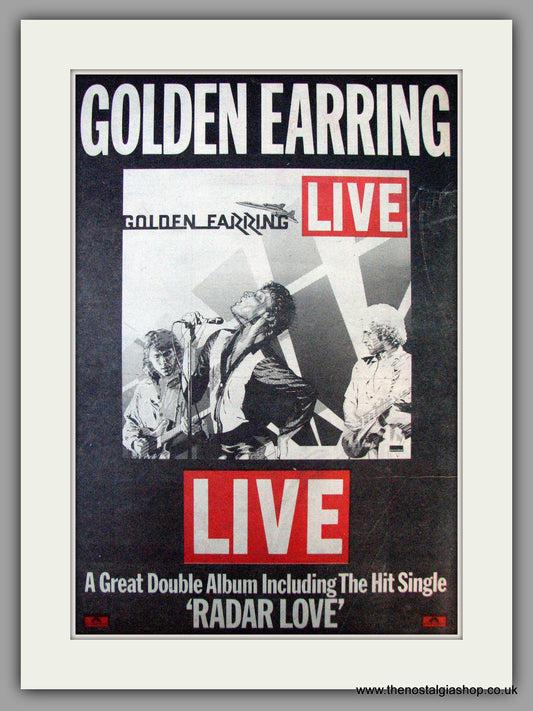 Golden Earring. Radar Love. Live. Vintage Advert 1977 (ref AD9724)