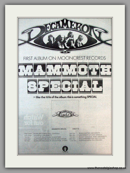 Decameron. Mammoth Special. Vintage Advert 1974 (ref AD9727)