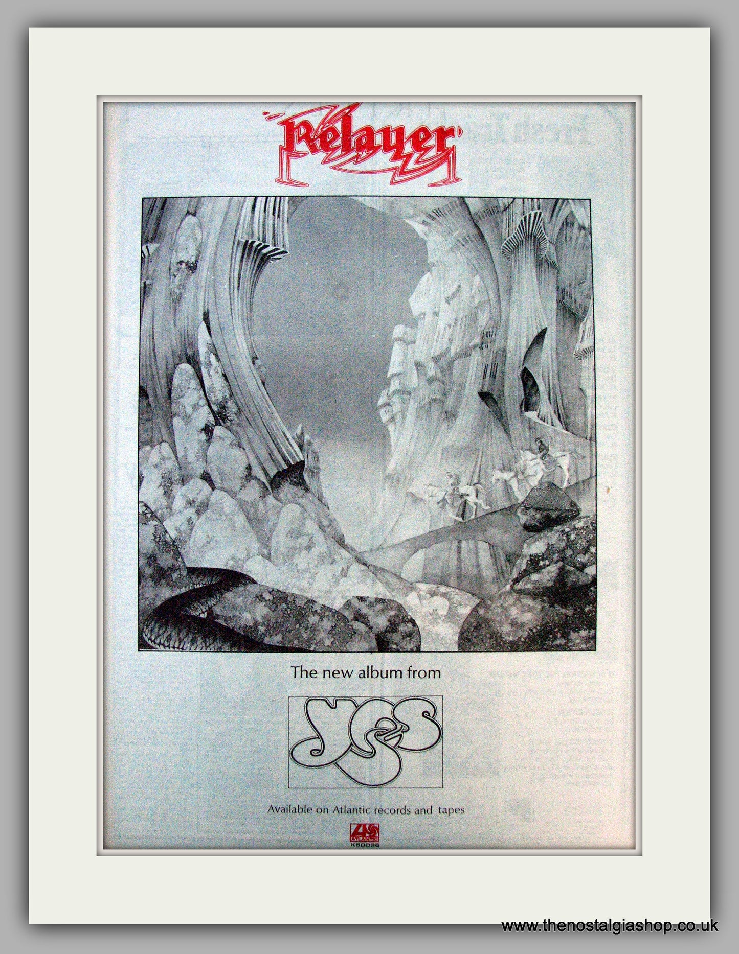 Yes. Relayer. Vintage Advert 1974 (ref AD9729)