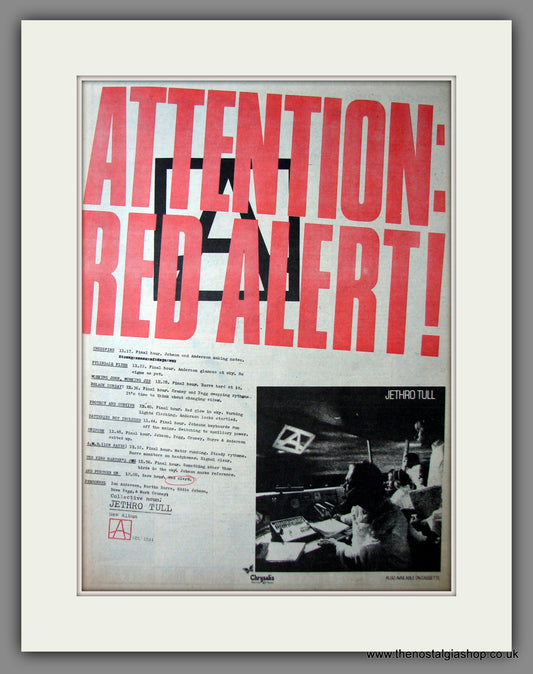 Jethro Tull Red Alert. Original Advert 1980 (ref AD12559)