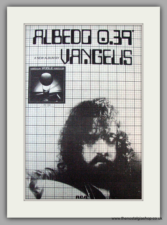 Vangelis. Albedo. Vintage Advert 1976 (ref AD9738)