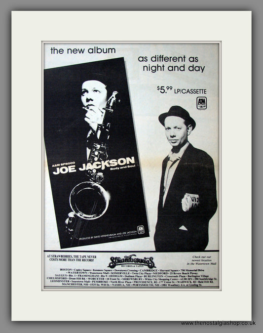 Joe Jackson Body And Soul. Original Advert 1984 (ref AD12579)