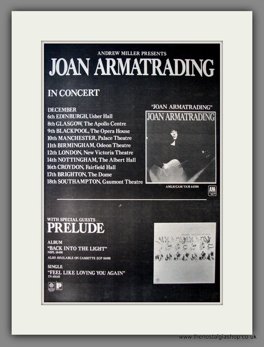 Joan Armatrading In Concert. Original Advert 1976 (ref AD12599)