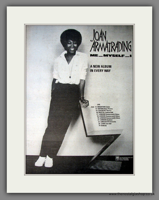 Joan Armatrading Me Myself I. Original Advert 1980 (ref AD12600)