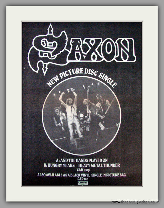 Saxon. And The Bands Played On. Vintage Advert 1981 (ref AD9798)