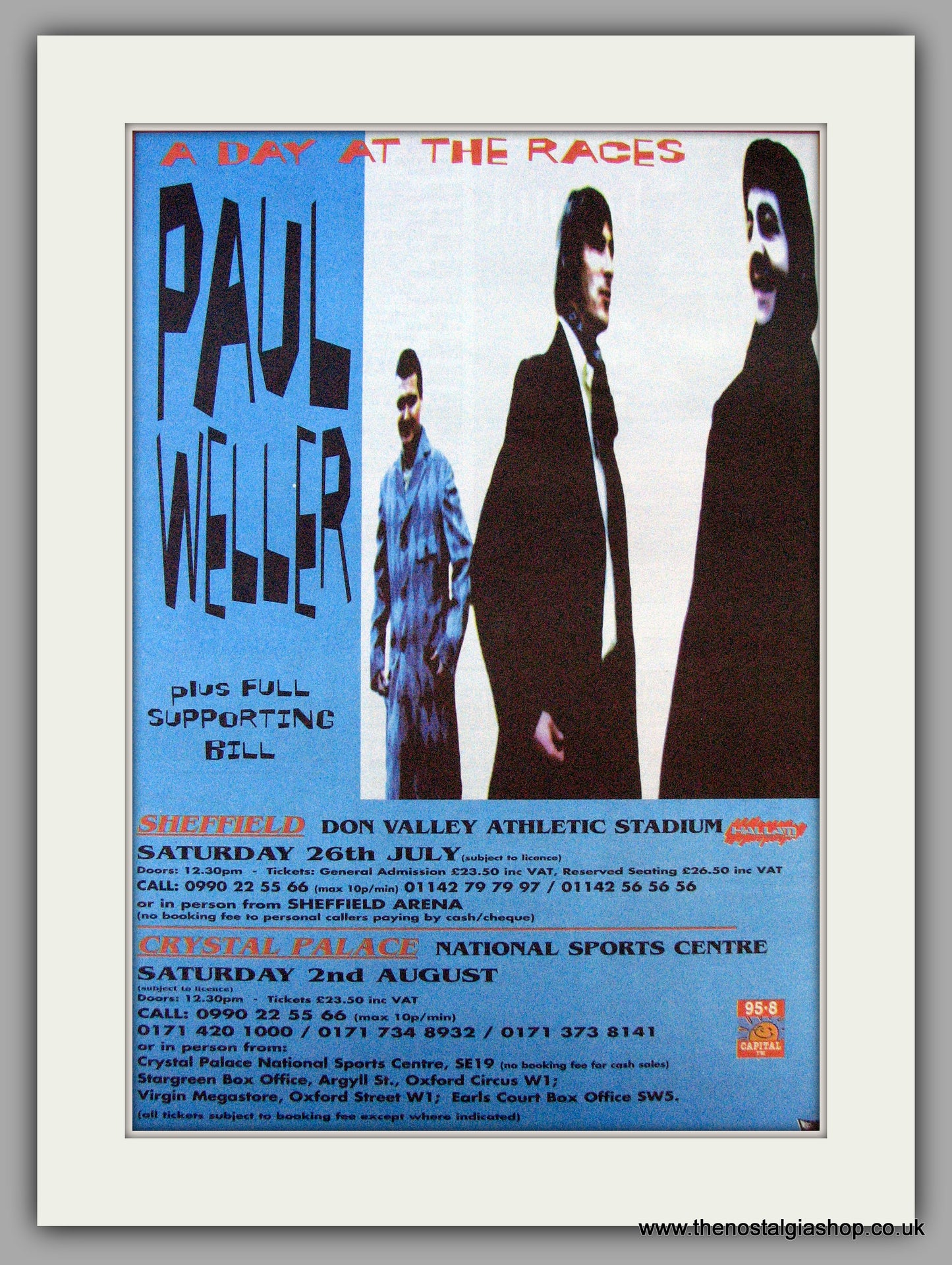 Paul Weller. A Day At The Races. Concerts. Vintage Advert 1997 (ref AD9803)