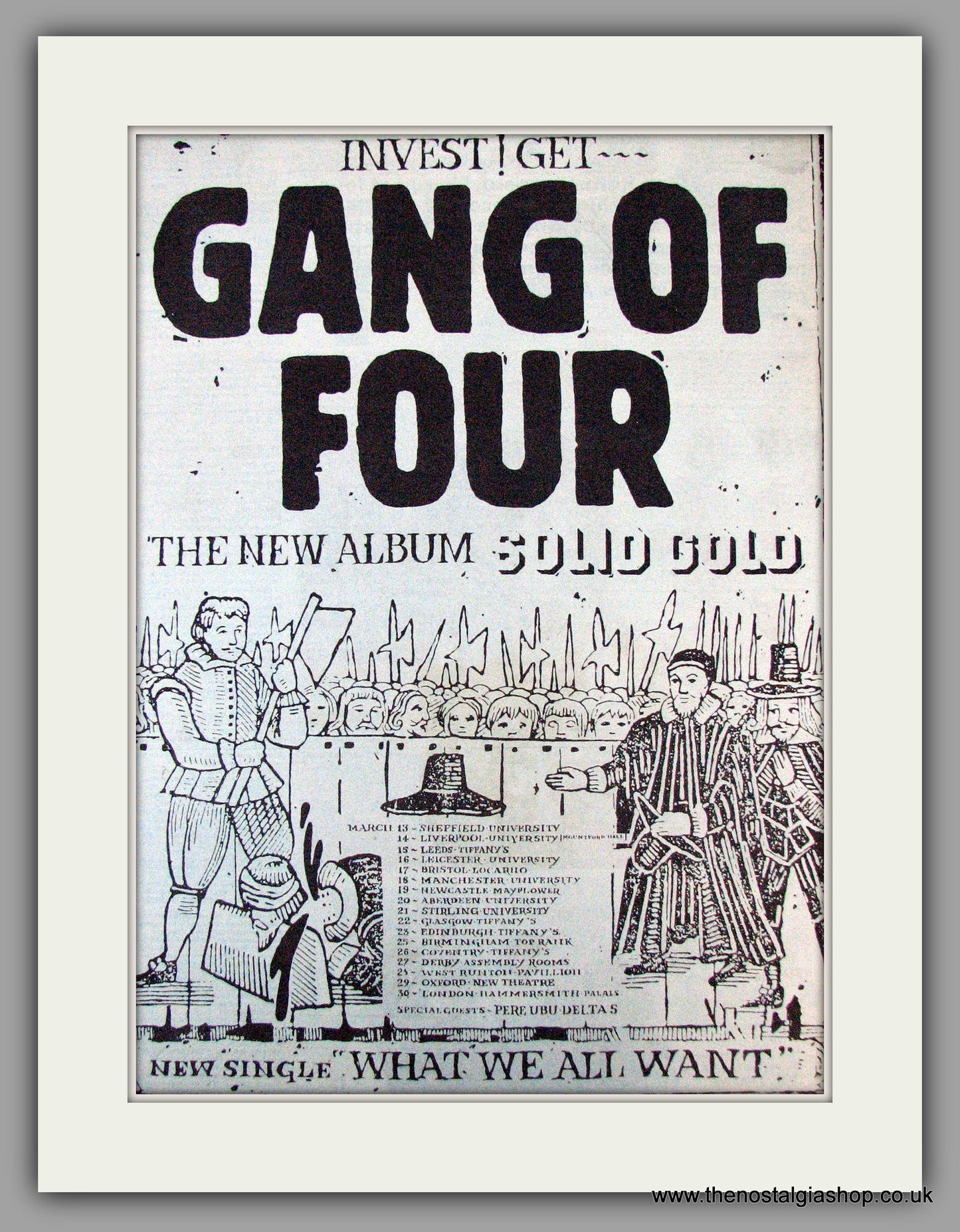 Gang Of Four. Solid Gold. Vintage Advert 1981 (ref AD9805)