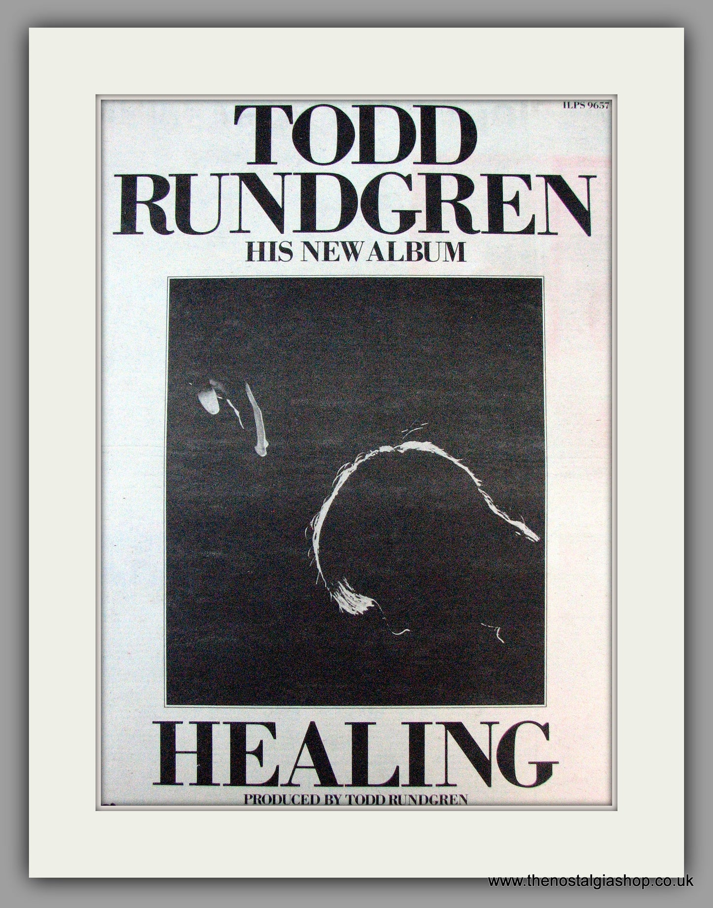 Todd Rundgren. Healing. Vintage Advert 1981 (ref AD9806)