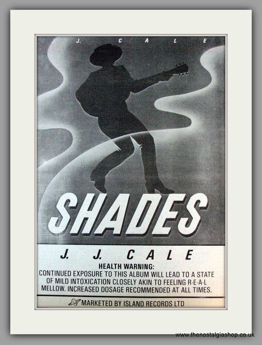 J.J. Cale. Shades. Vintage Advert 1981 (ref AD9807)