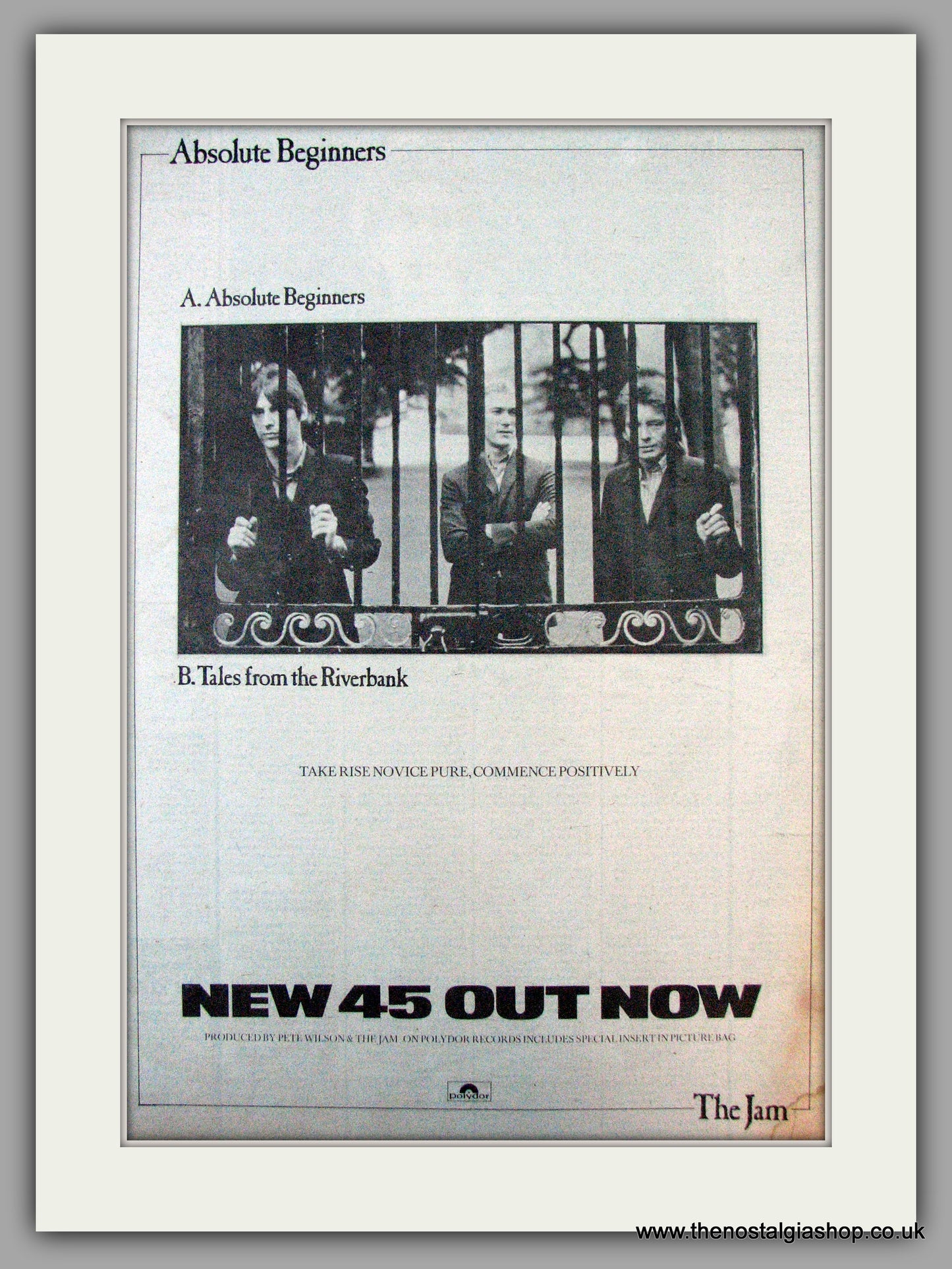 Jam (The) Absolute Beginners. Vintage Advert 1981 (ref AD9810)