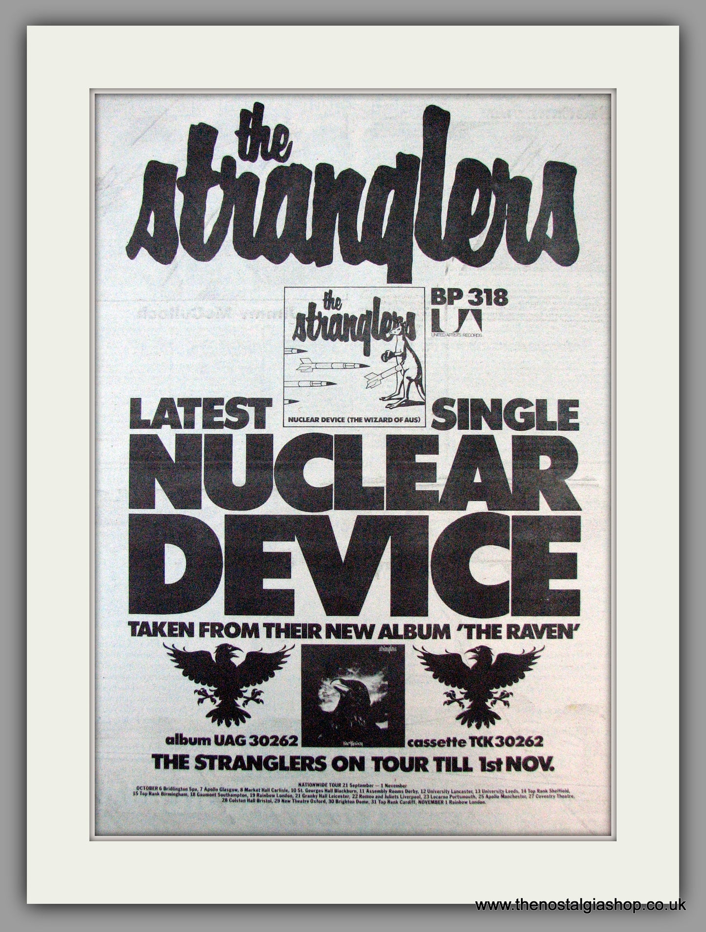 Stranglers. Nuclear Device. Vintage Advert 1979 (ref AD9846)