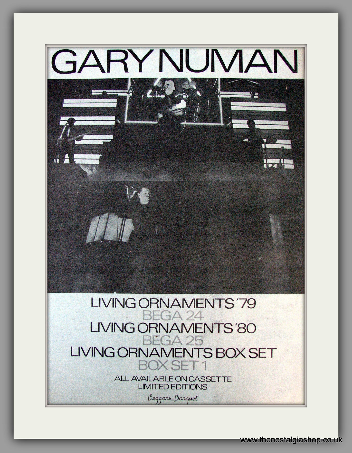 Gary Numan. Living Ornaments. Vintage Advert 1981 (ref AD9854)