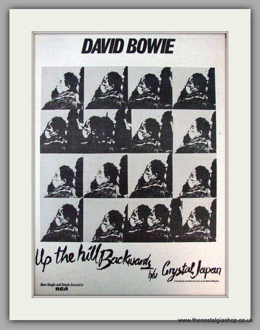 David Bowie. Up The Hill Backwards. Vintage Advert 1981 (ref AD9859)