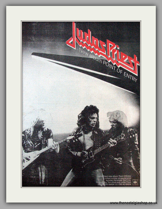 Judas Priest. Point Of Entry. Vintage Advert 1981 (ref AD9879)