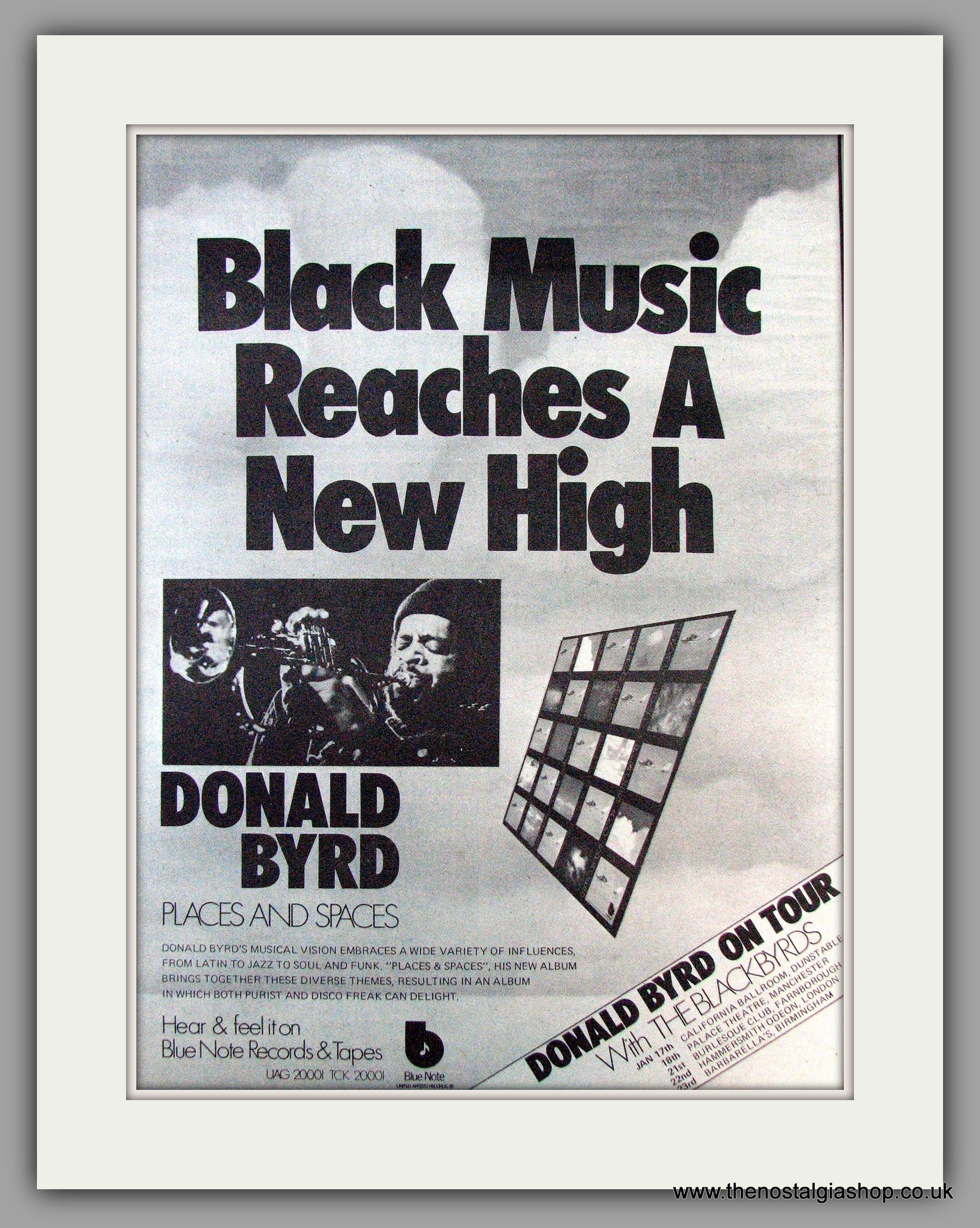 Donald Byrd. Places And Spaces. Vintage Advert 1976 (ref AD9884