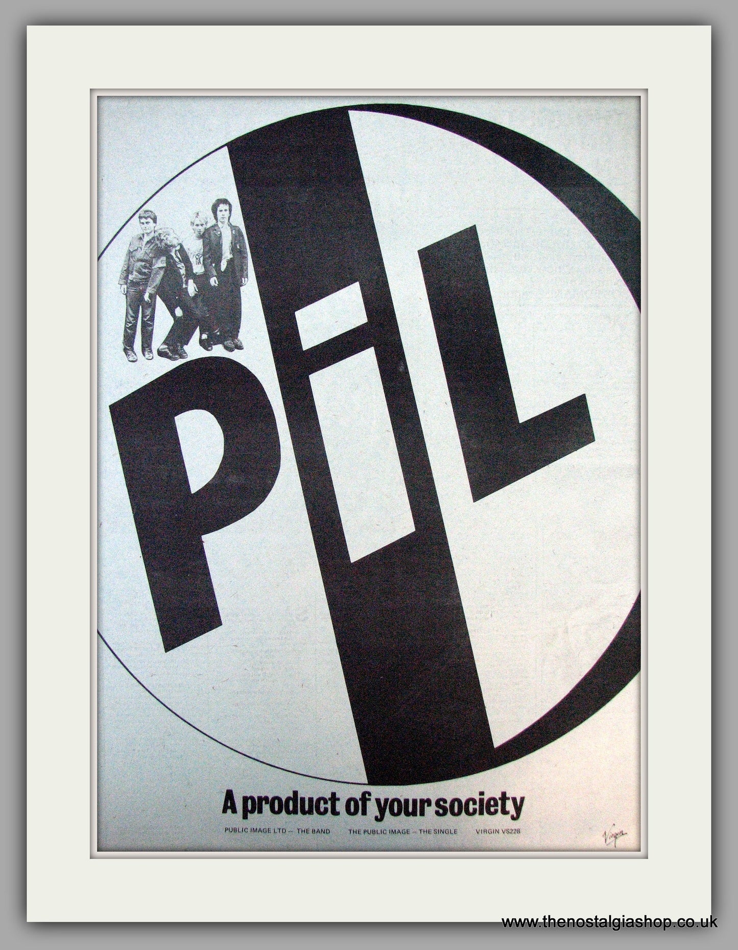 PIL. Public Image Limited. A Product of Your Society. Vintage Advert 1978 (ref AD9908)