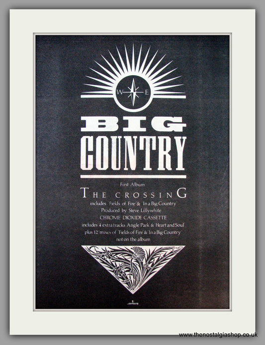 Big Country. Debut Album. The Crossing. Vintage Advert 1983 (ref AD9915)