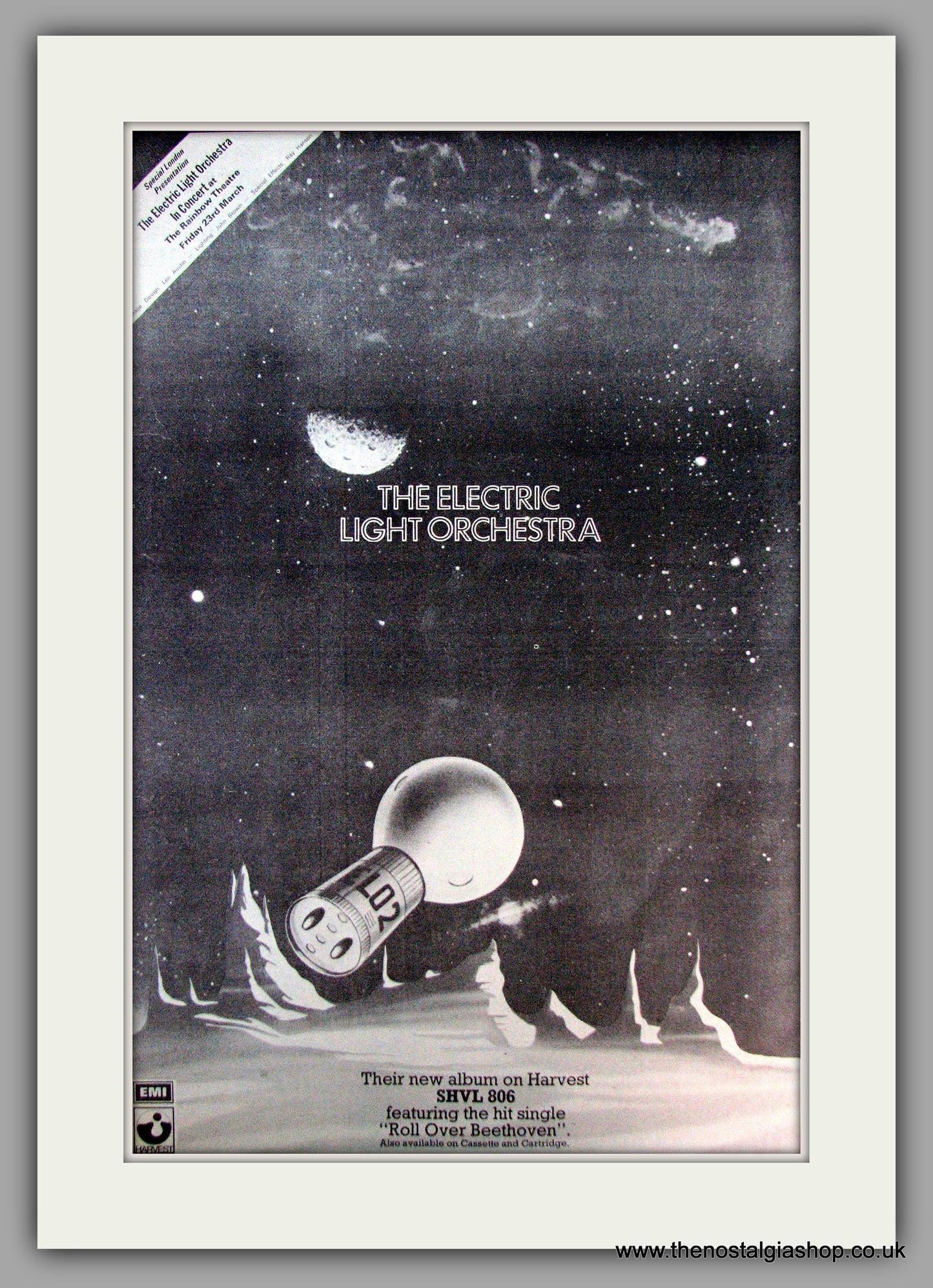 Electric Light Orchestra. SHVL 806. Vintage Advert 1973 (ref AD9919)