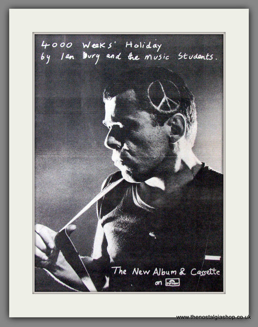 Ian Dury. 4000 Weeks Wages. Original Advert 1984 (ref AD12112)