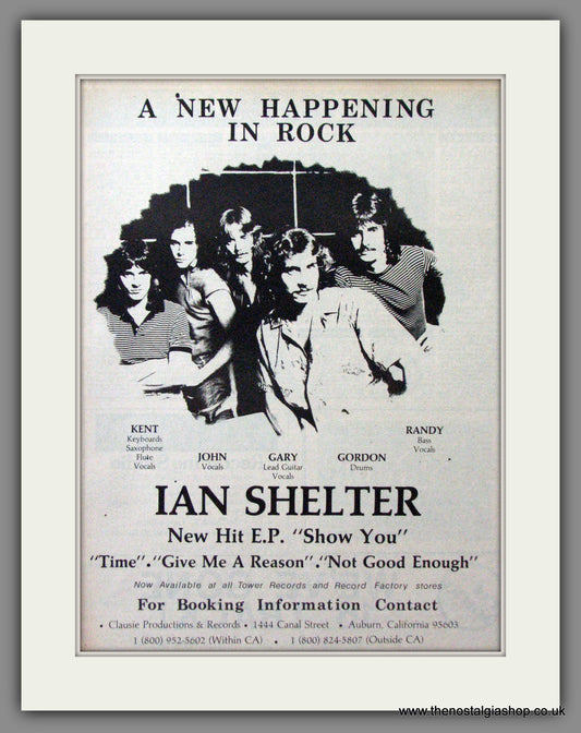 Ian Shelter. Show You. Original Advert 1982 (ref AD12137)