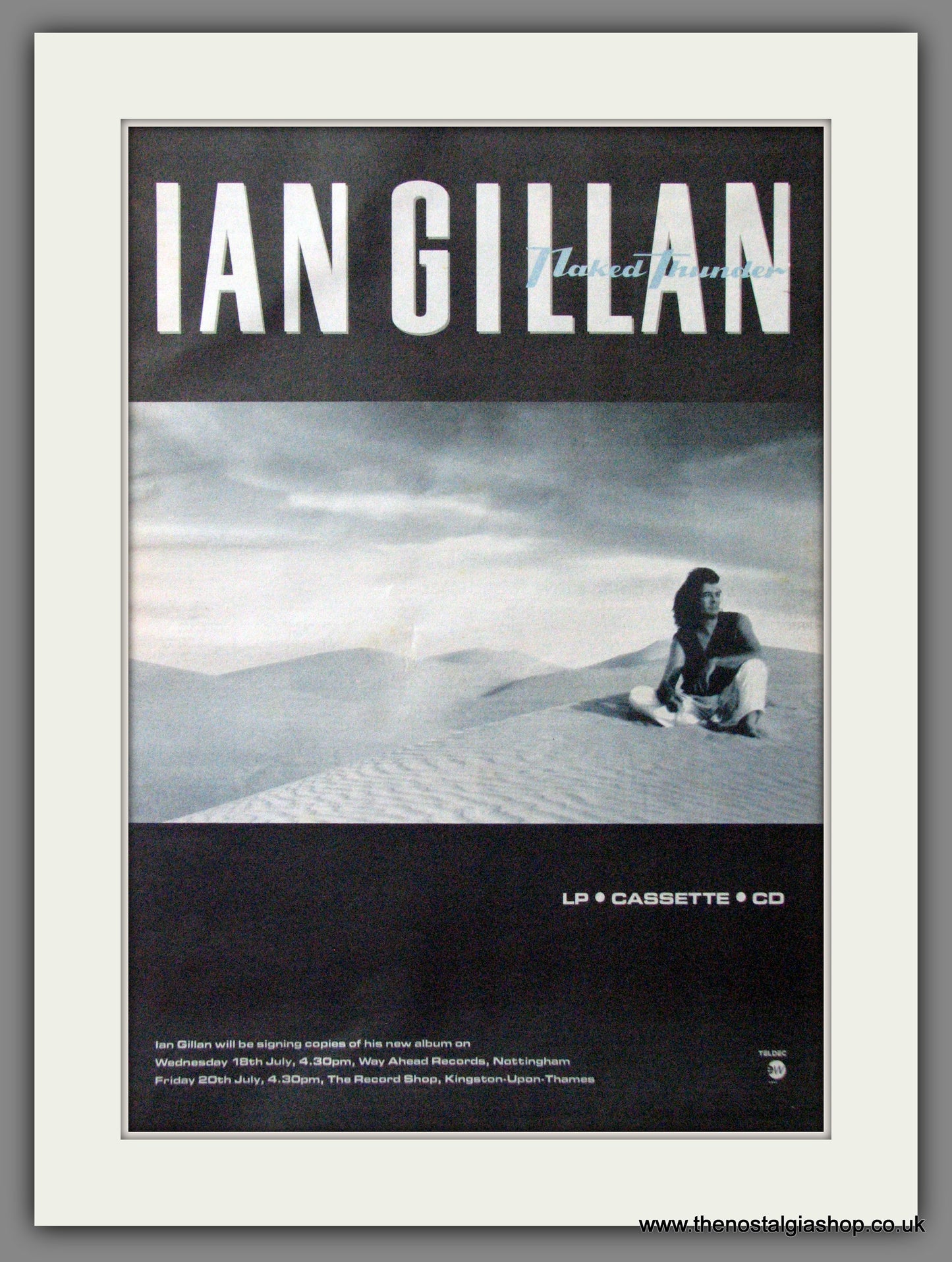 Ian Gillan. Naked Thunder. Original Advert 1990 (ref AD12146)