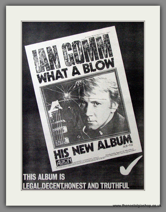 Ian Gomm. What a Blow. Original Advert 1980 (ref AD12149)