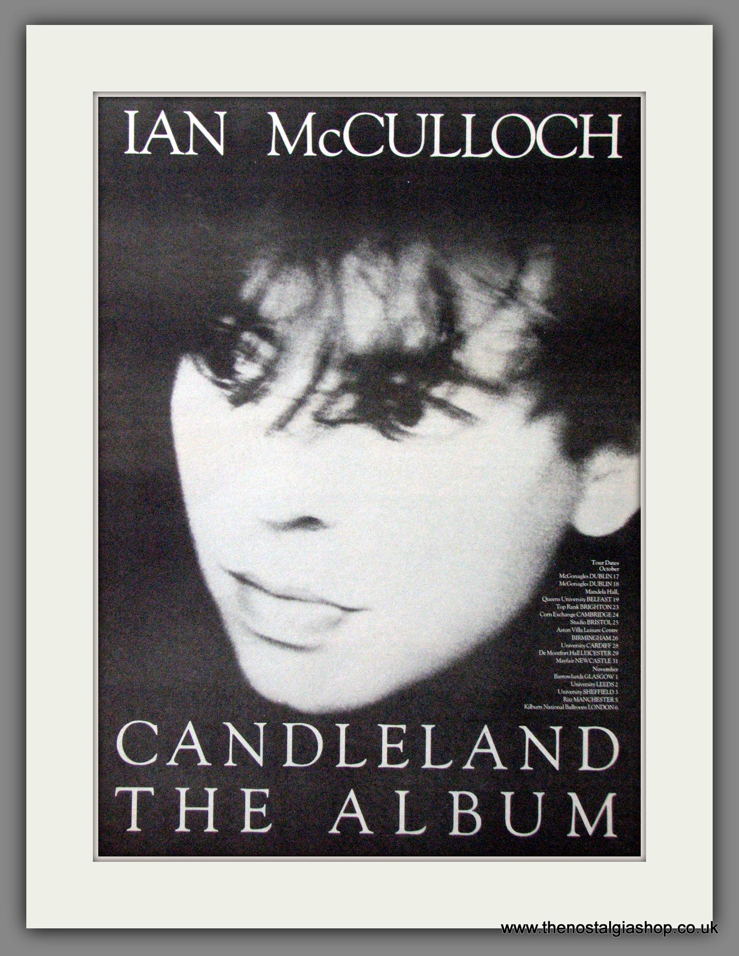 Ian McCulloch. Candleland. Original Advert 1989 (ref AD12153)