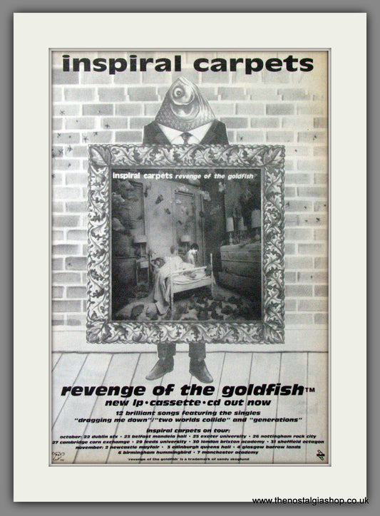 Inspiral Carpets. Revenge Of The Goldfish. Original Advert 1992 (ref AD12167)