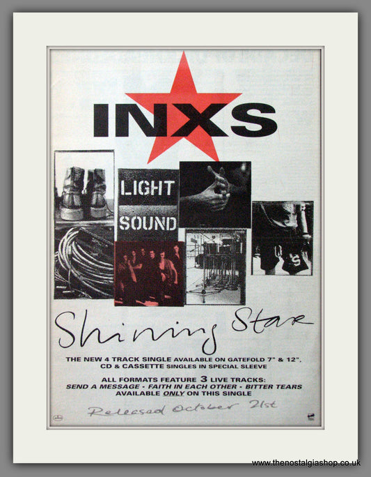 INXS. Shining Star. Original Advert 1991 (ref AD12171)