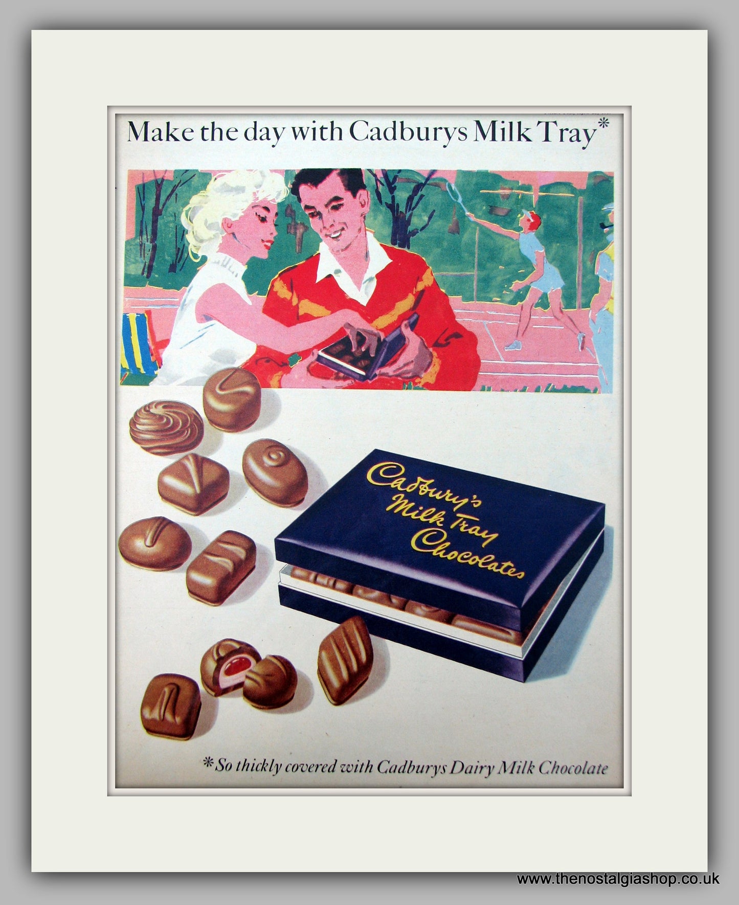 Cadburys Milk Tray Chocolates. Original Advert 1957 (ref AD9958)