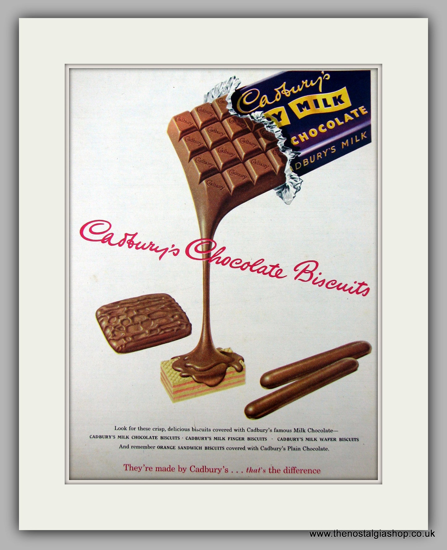 Cadburys Chocolate Biscuits. Original Advert 1953 (ref AD9964) – The ...