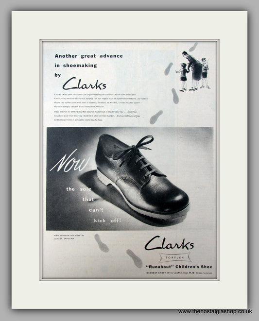 Clarks Torflex Childrens Shoes.  Original advert 1953 (ref AD10025)